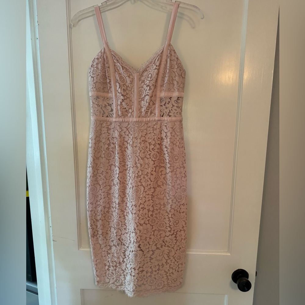 Express blush lace dress, size 2, bride to be, bridal shower, wedding shower